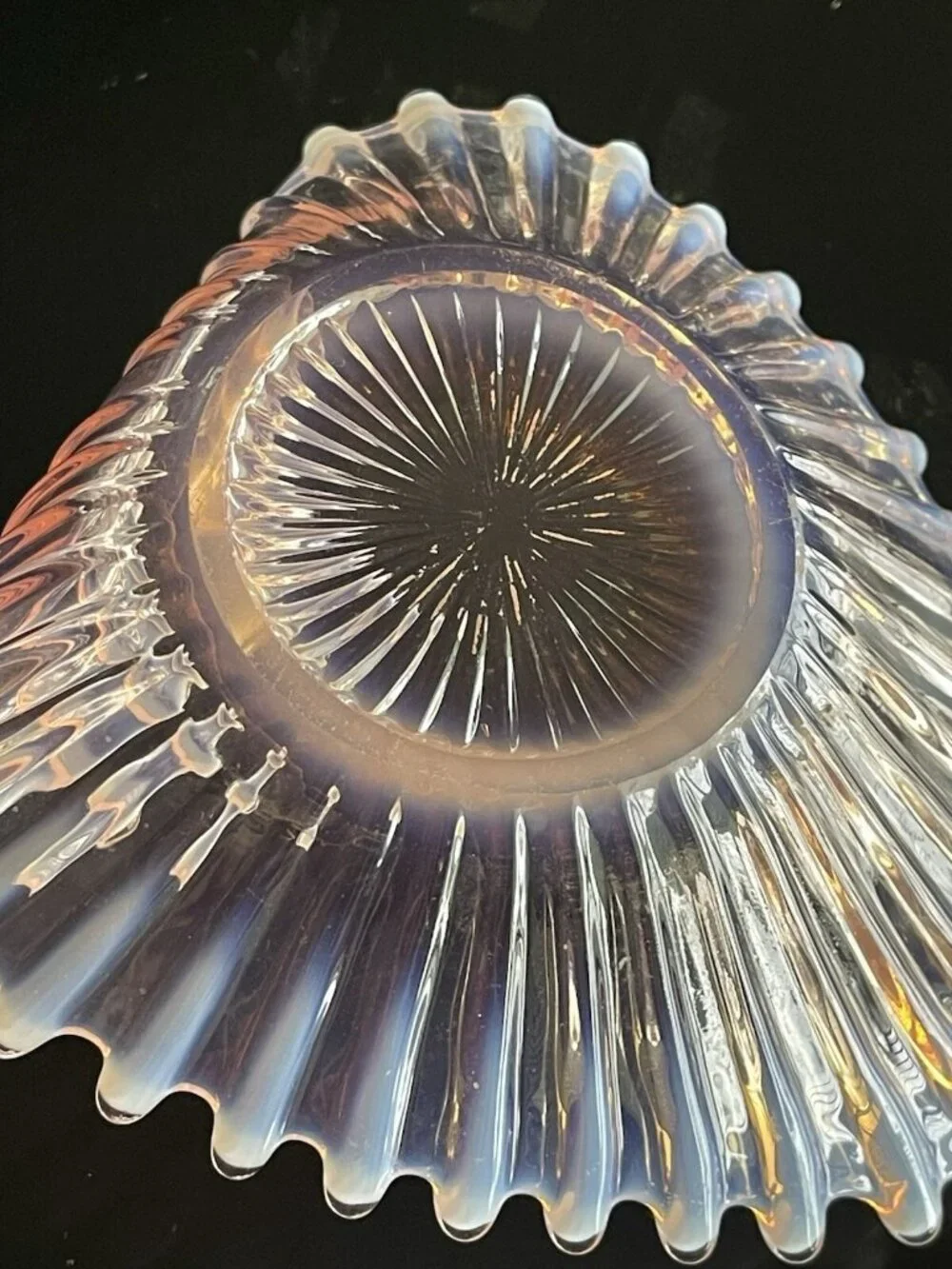 Fostoria Pink Opalescent Heirloom Bon Bon Candy Dish Wave